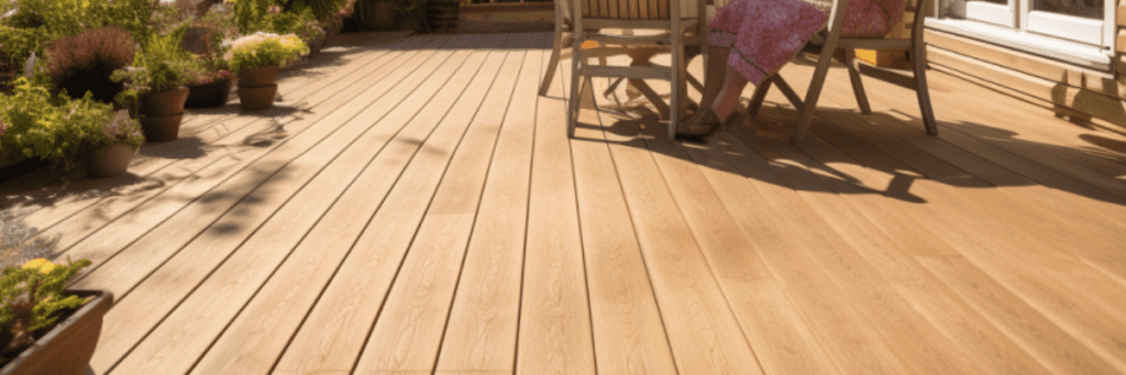 Wood Effect Composite Decking Cottage House 1024x341