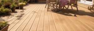 wood effect composite decking cottage house
